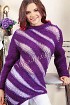 Фиолетовый асимметричный пуловер
