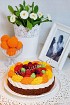 Торт «фруктовый десерт» и мандарины крючком