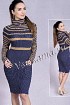 Платье в полоску из микрофибры