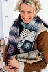 Шарф с ажурными мотивами