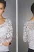 Белое болеро крючком