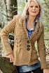 Жакет с косами и воротником шалька