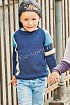 Темно-синий пуловер с рукавами реглан