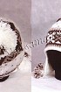 Шапочка с жаккардовым узором и ушками