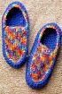 Синие тапочки крючком