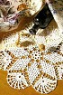 Круглая салфетка с ромбами