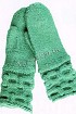 Зеленые варежки спицами