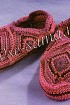 Розовые тапочки из квадратов