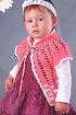 Ажурный жакет с ленточкой и повязка