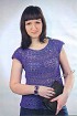 Вязаный фиолетовый топ