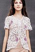 Белая кофточка в технике ирландия