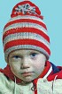 Шапочка детская в полоску