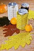 Салфетки «осенние листья» и чехлы для банок крючком