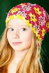 Косынка из цветов крючком