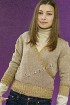 Бежево-золотистый джемпер