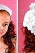 Косынка для девочки крючком с цветком
