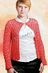 Красный жакет крючком