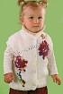 Жилет с розами спицами