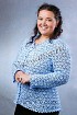 Голубой ажурный жакет