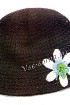 Шапочка крючком с цветком