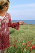 МК - Кардиган в технике брюгге