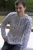 Пуловер мужской спицами