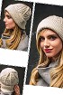 Шапка с косами из мериносовой шерсти