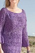 Фиолетовый ажурный пуловер
