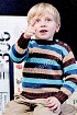 Детский пуловер в полоску