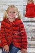 Меланжевый жакет для девочки спицами