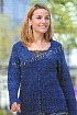 Синий жакет реглан с V-образным вырезом