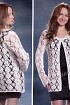 Белый кардиган крючком