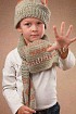 Шапка и шарф на мальчика спицами