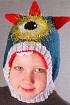 Шапка-шлем спицами - Монстрик