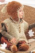 Комплект - пончо, шапочка, пинетки
