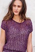 Ажурный фиолетовый топ