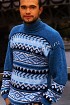 Голубой свитер для мужчины