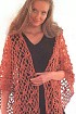 Ажурная коричневая шаль