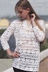 Белая туника из кружевной пряжи
