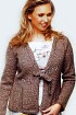 Жакет коричневого цвета
