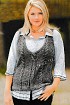 Жилет большого размера с косами
