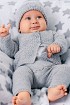 Жакет, брюки и шапочка серого цвета