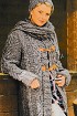 Пальто с воротником-шарфом и шапочка
