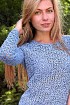 Голубой пуловер крючком