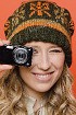 Шапочка спицами с жаккардом