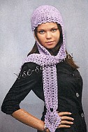 Ажурная шапка с длинными