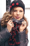 Чёрные шапочка и шарф