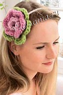 Ободок «цветок» крючком