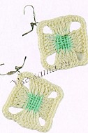Серьги вязаные со штопкой