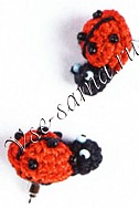 Серьги «Божьи коровки»